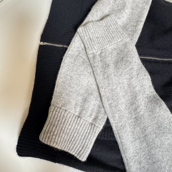 Cashmere101 100% Cashmere Bomber Zip Cardigan - Picture 7 of 10